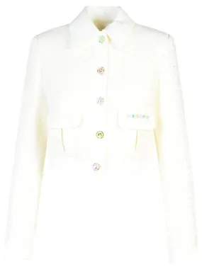   Casablanca  White Cotton Blend Jacket White  Übergangsjacke 