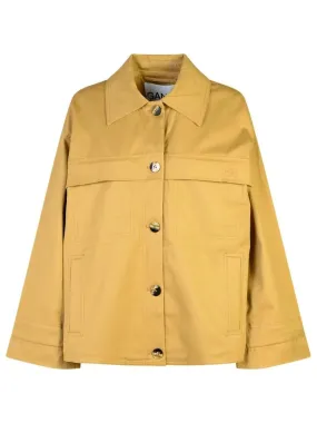   GANNI  Herringbone' Brown Cotton Jacket Brown  Übergangsjacke 