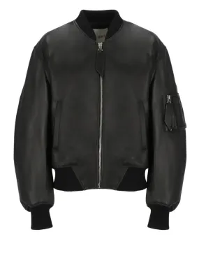   The Attico  Anja Bomber Jacket Black  Bomberjacken 